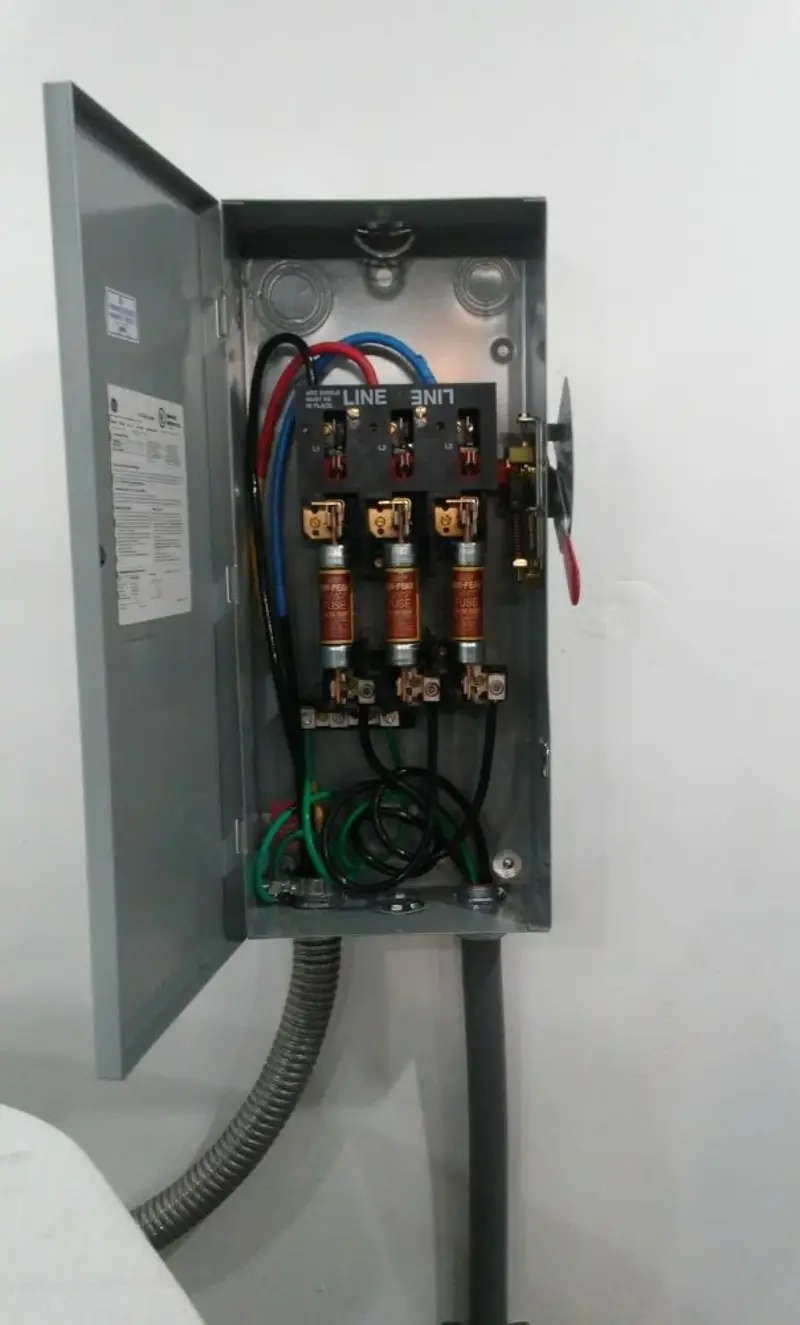 Three-phase disconnect switch installed for Electrical Wiring & Rewiring in Oak Park